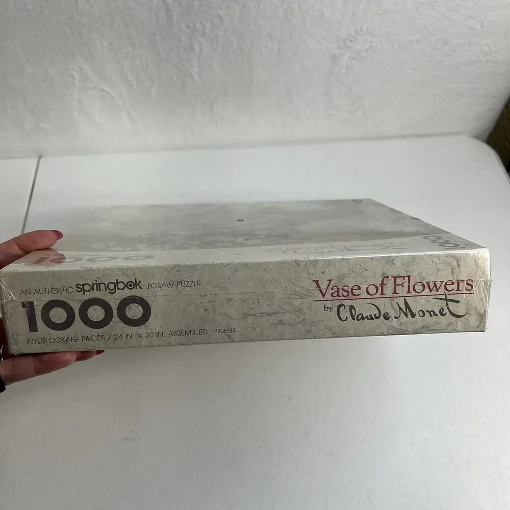 Springbok Puzzle 1000 Vase of Flowers Claude Monet New In Box‎ Sealed